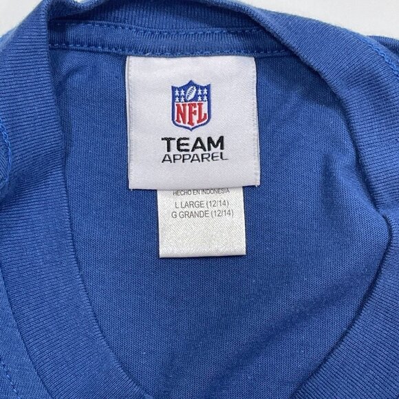 NFL TEAM APPAREL NY Giants T-Shirt Unisex Kids Large (12-14) Blue Short Sleeves - Picture 4 of 8